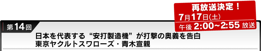 日本を代表する“安打製造機”が打撃の奥義を告白  東京ヤクルトスワローズ・青木宣親