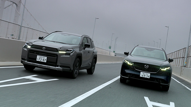 主カモデルの新型をテスト トヨタRAV4とマツダCX-5