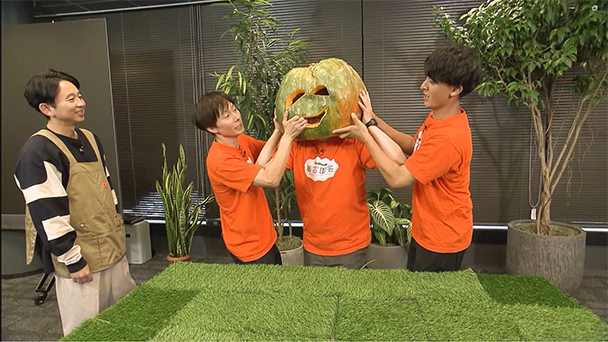 ジャンボかぼちゃの反省会＆マシンガンズ園芸のお勉強