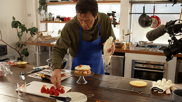 自炊40　いちごのショートケーキに挑戦