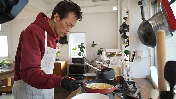 自炊47　炊き込みオムライス